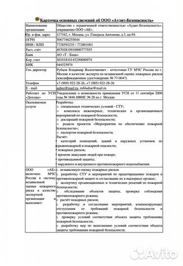 Организация Пожарной безопасности