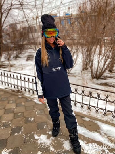 Анорак горнолыжный\сноубордический черный