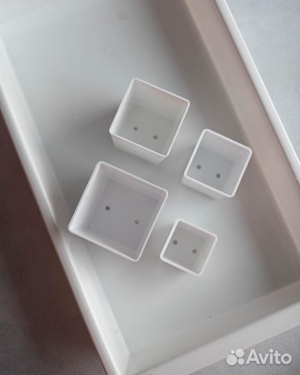 Горшки белые для суккулентов и кактусов