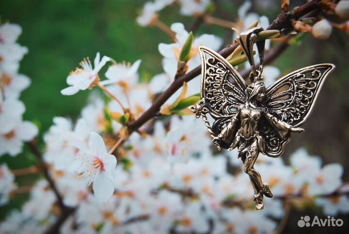 Подвеска Фея бронза ручная работа