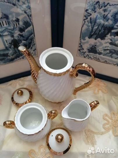 Кофейник, сахарница, сливочник Япония, Рига