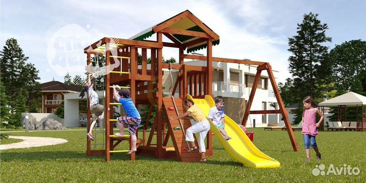 Детская площадка деревянная