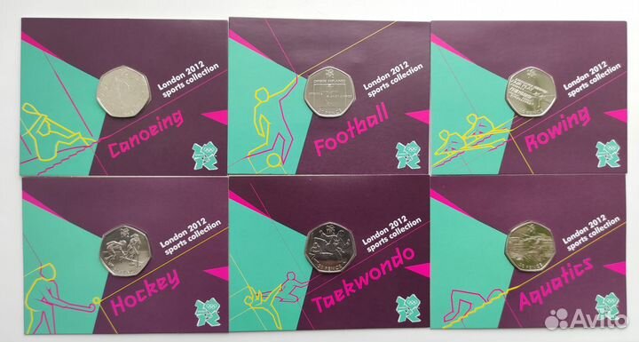 Олимпиада Лондон полный набор 29 монет в блистерах