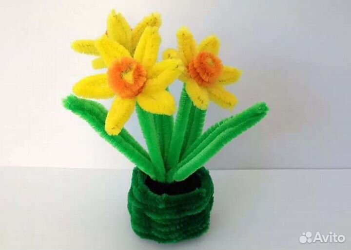 Цветы фигуры из синельной проволоки