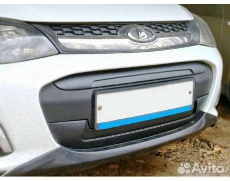 Заглушки решетки бампера зимние Лада Калина-2