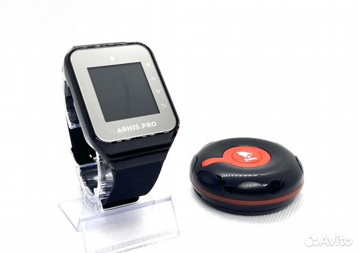 Кнопка вызова персонала и часы пейджер Популяр