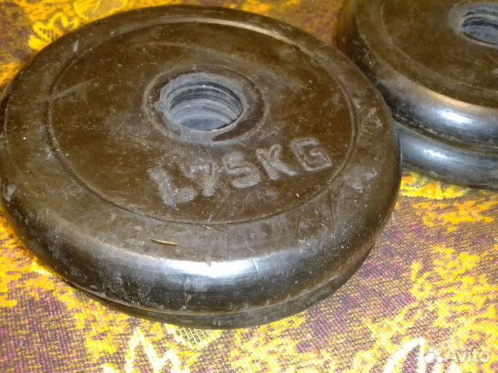 Спортивные блины 4шт по 1.75 кг