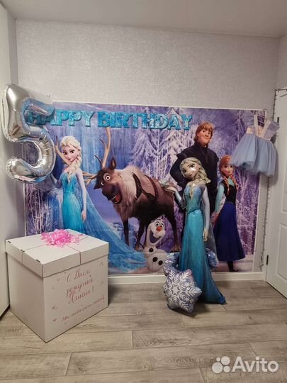 Баннер на день рождения Эльза