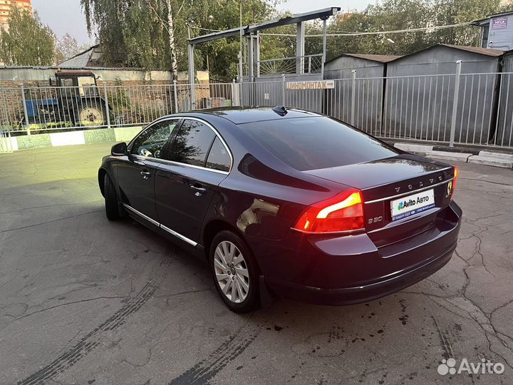 Volvo S80 2.5 AT, 2012, 252 000 км