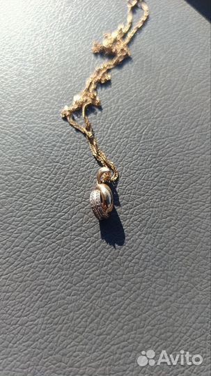 Золотой кулон, подвеска