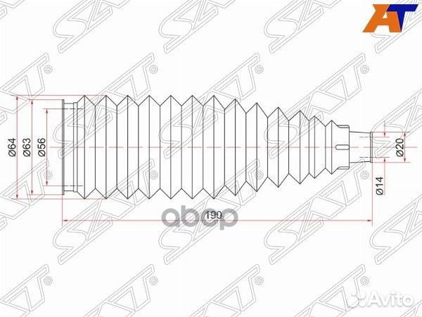 Пыльник рулевой рейки toyota