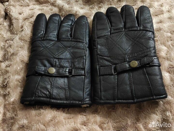 Перчатки мужские зимние, натуральная кожа и мех