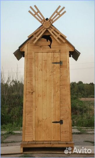 Дачный туалет с лебедем TGD
