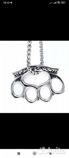 Мужской аксессуар кулон кастет