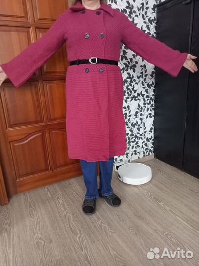 Вязаное пальто