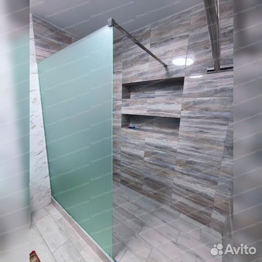 Душевая стеклянная шторка ширма