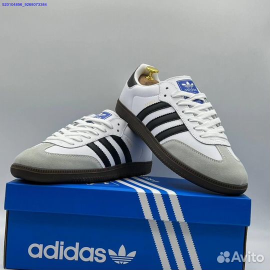 Кроссовки Adidas Samba White/Black (Арт.25024)