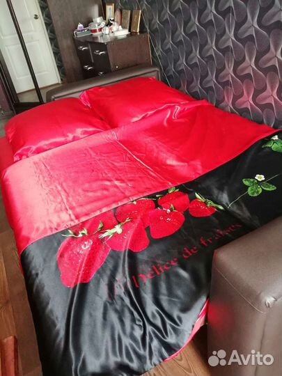 Шелковое постельное белье евро