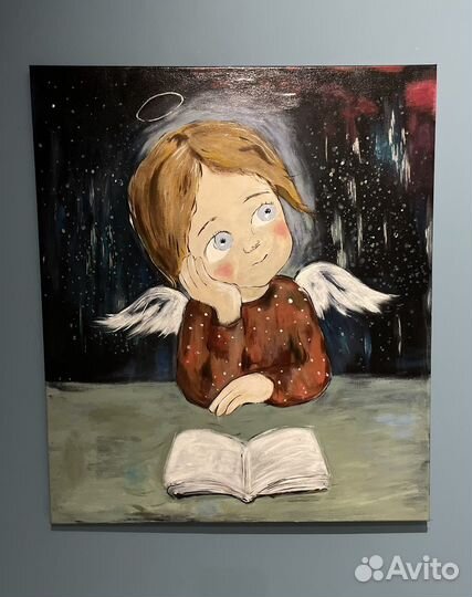 Купить картину. Акрил. На холсте. 60х70. Ангел