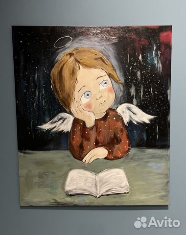 Купить картину. Акрил. На холсте. 60х70. Ангел