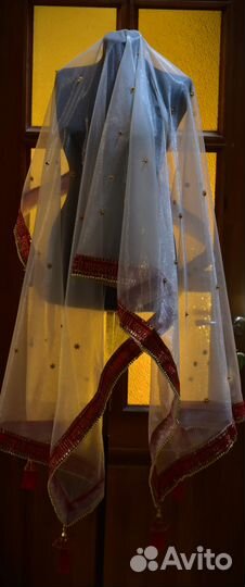 Дупата сари шаль платок накидка belly dance индия