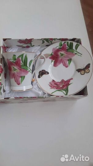 Новые кружка и чайная пара