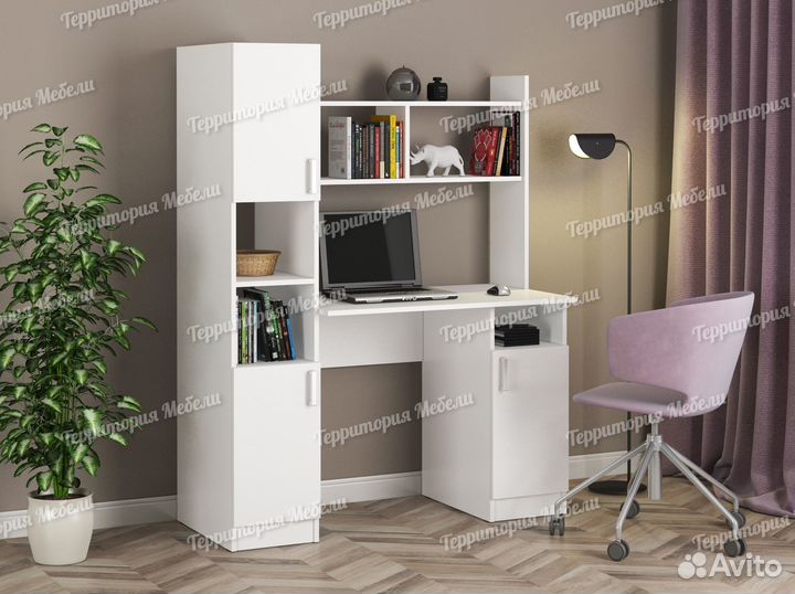 Письменно-компьютерный стол пкс-6 белый