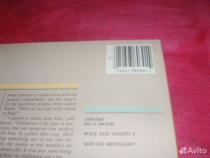 Thelonious Monk Live AT The It Club