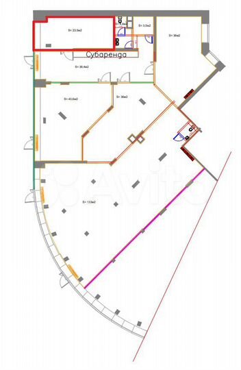 Сдам помещение свободного назначения, 23.5 м²