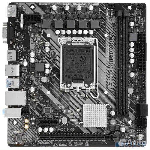 Asrock H610M-HDV LGA1700, 2xDDR4, 4xsata, D-Sub, h
