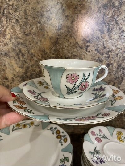 Антикварный, редкий чайный сервиз Бавария