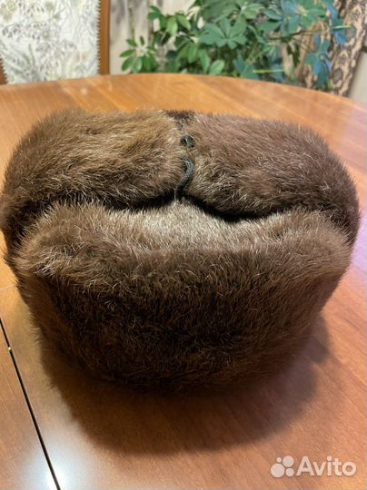 Мужская шапка ушанка новая из бобра