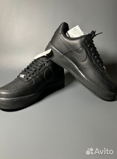 Кроссовки Nike AIR force 1 LOW luxe black gum Люкс