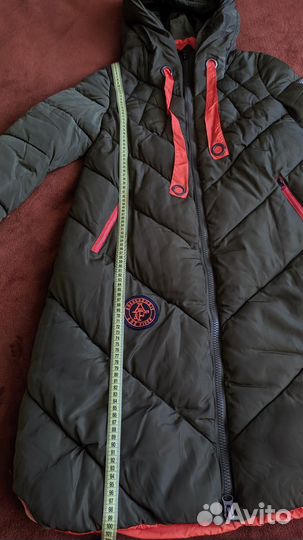 Пуховик женский зимний 44 хаки