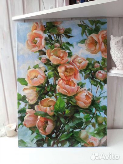 Картина 50х70см маслом на холсте Весенний цвет