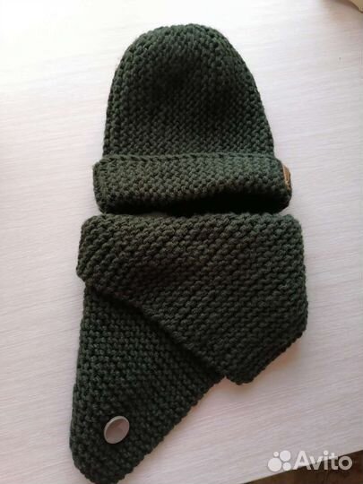 Комплект шапка и снуд женский ручная работа