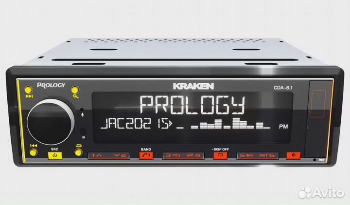 Автомагнитола Prology CDA-8.1 kraken 1DIN 8х65Вт