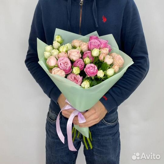 Кустовые розы букет, розы