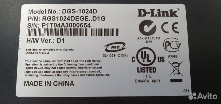 Коммутатор D-link DGS-1024D