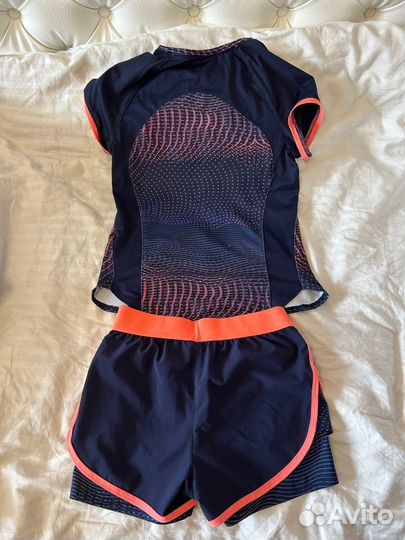 Спортивные футболка и шорты на девочку р-р-134