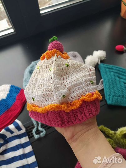 Шапочки для фотосессии новорожденных пакетом