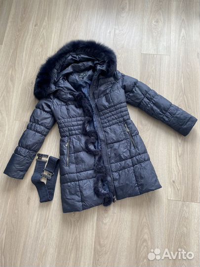 Пуховик зимний с мехом