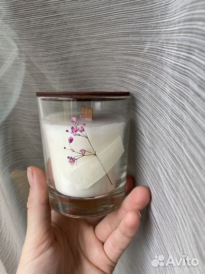 Свеча ручной работы кокосовый воск