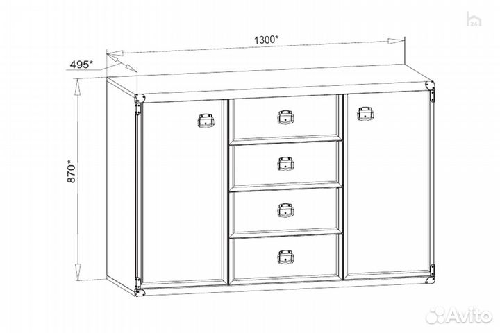 Комод jkom 2d4s Индиана