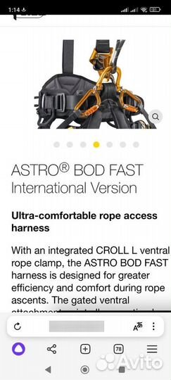 Petzl Astro bod fast international version арт7э