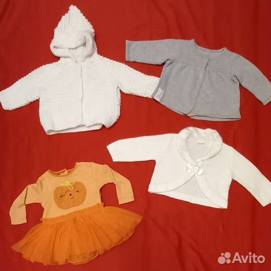 Вещи пакетом на девочку на 0-3, 3-6 мес