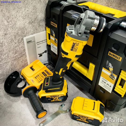 Болгарка ушм dewalt аккумуляторная 125 мм 2 аккум