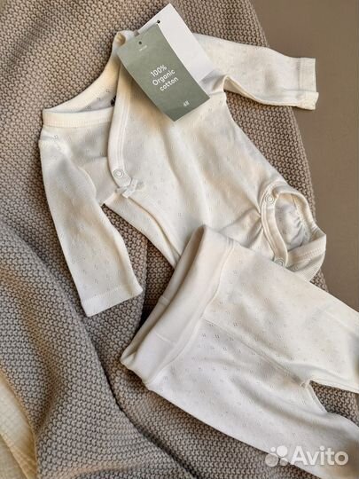 Новый комплект h&m для новорожденной 50, 68
