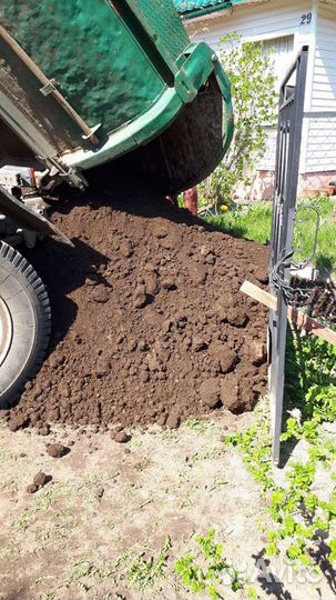 Плодородный слой чернозема, навоз, песок, гравий