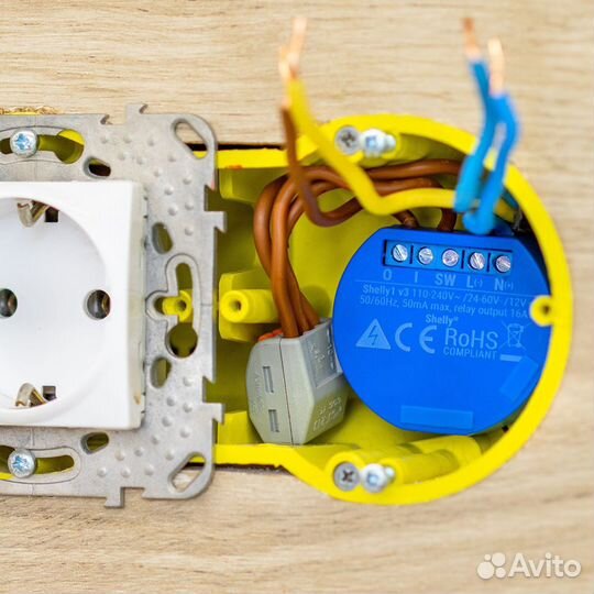 Wi-Fi реле 16А Shelly1